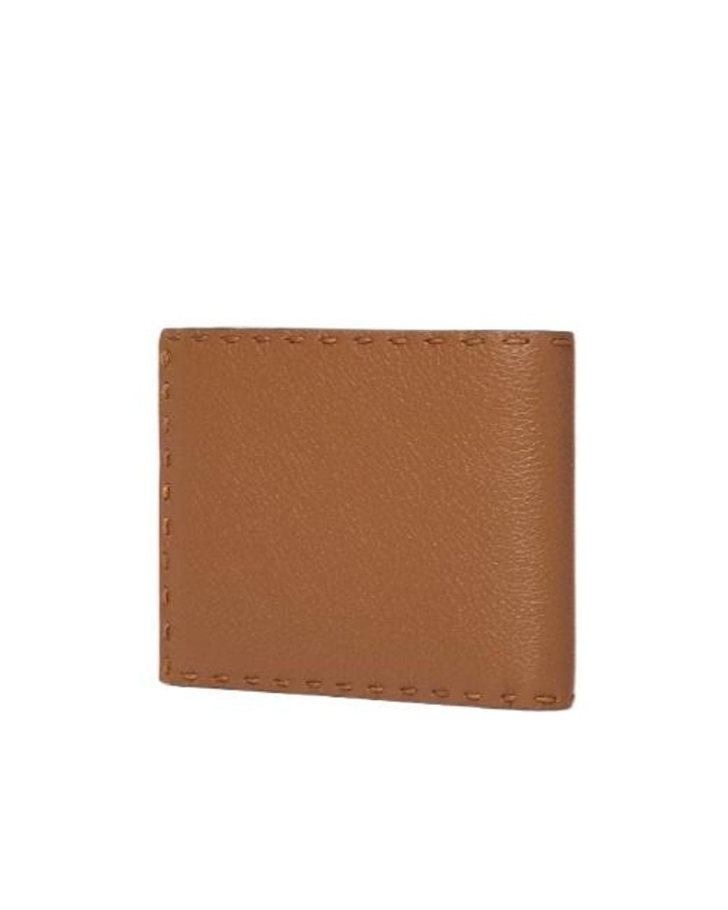 Fendi Brown Selleria Bi-Fold Wallet for men