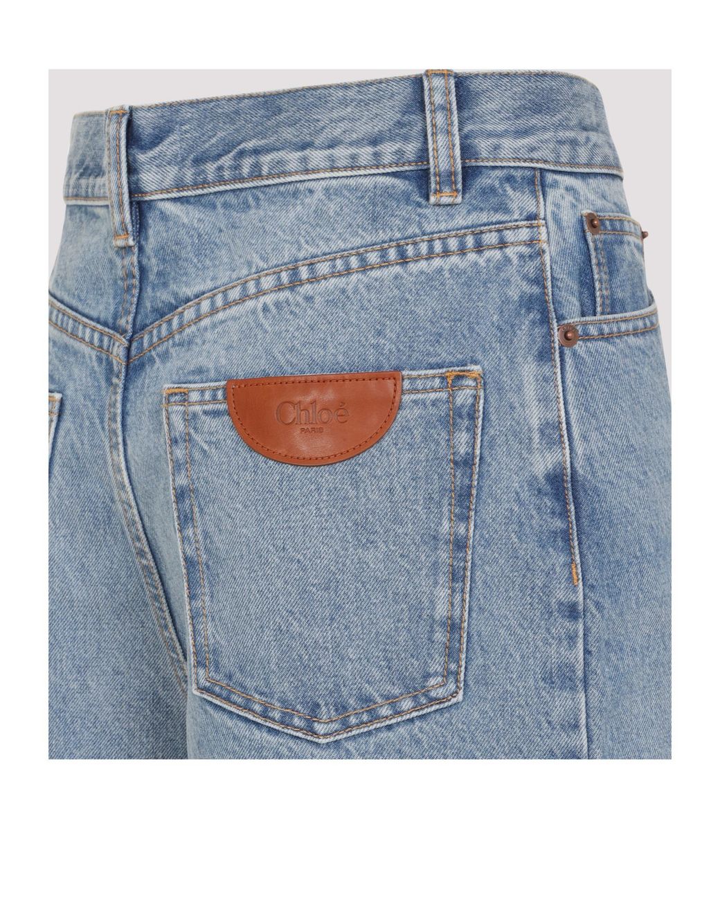 Chloé Blue Chloé High Waisted Wide-Leg Jeans