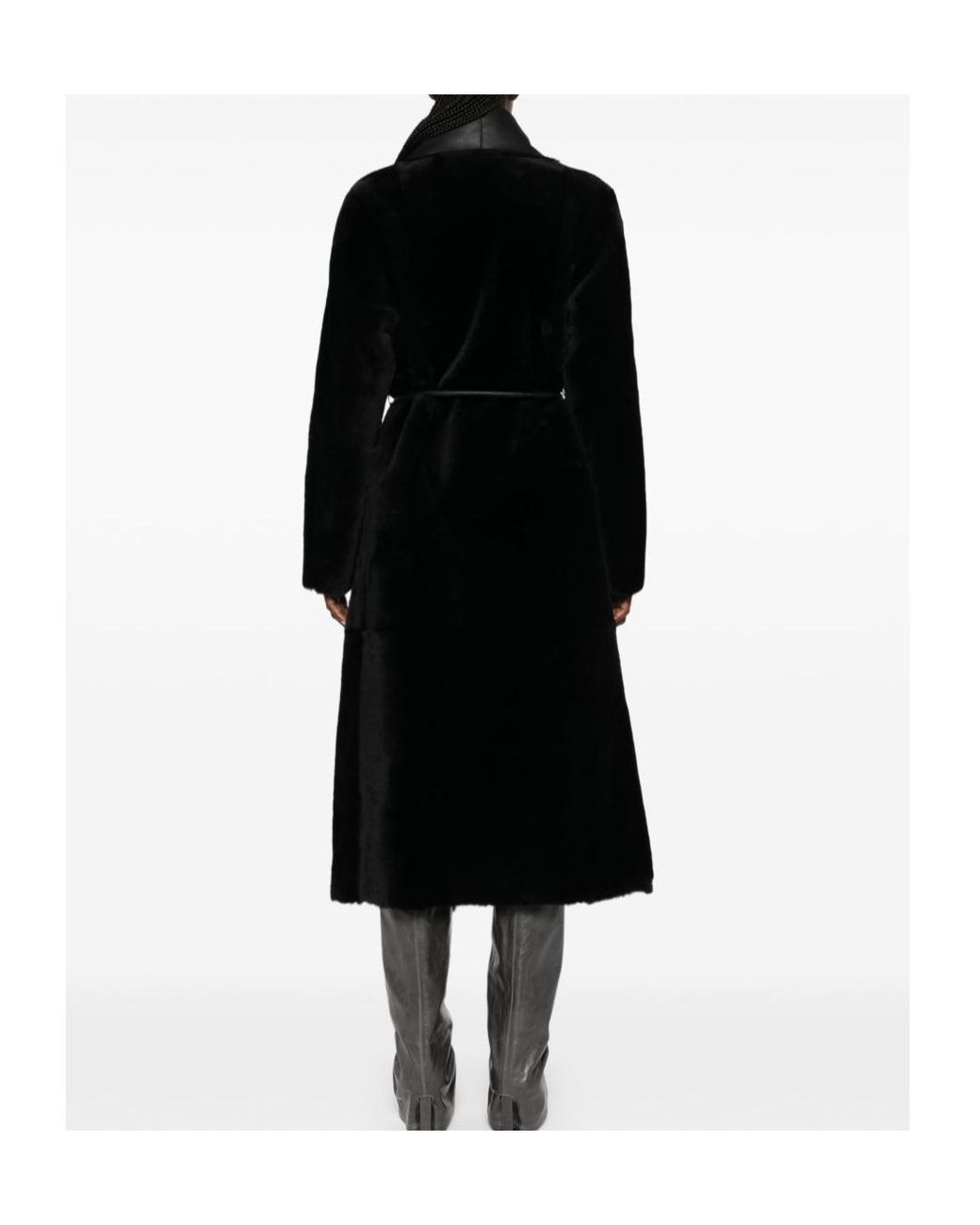 Blancha Black Long-Sleeved Coat