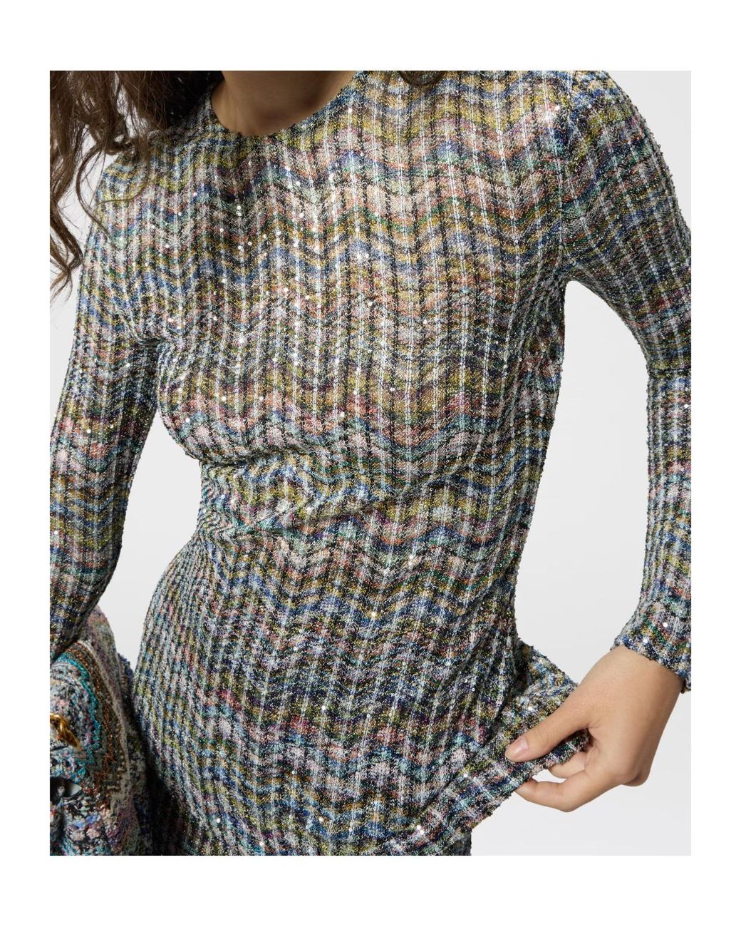 Missoni Gray Slim-Fit Crew-Neck Sweater