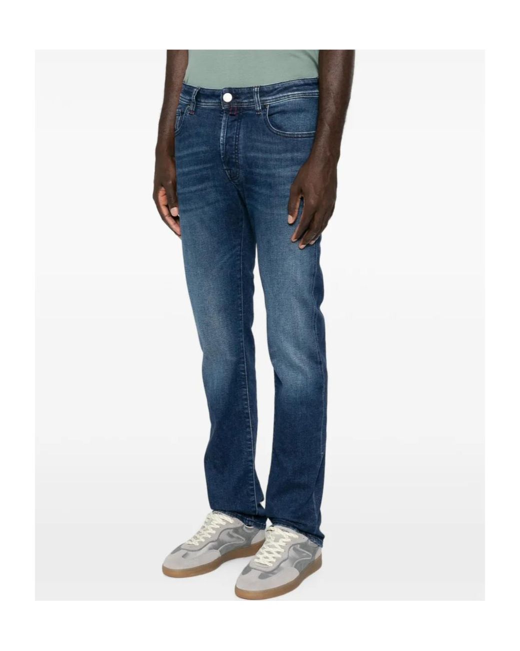 Jacob Cohen Blue Logo-Patch Pocket Jeans for men