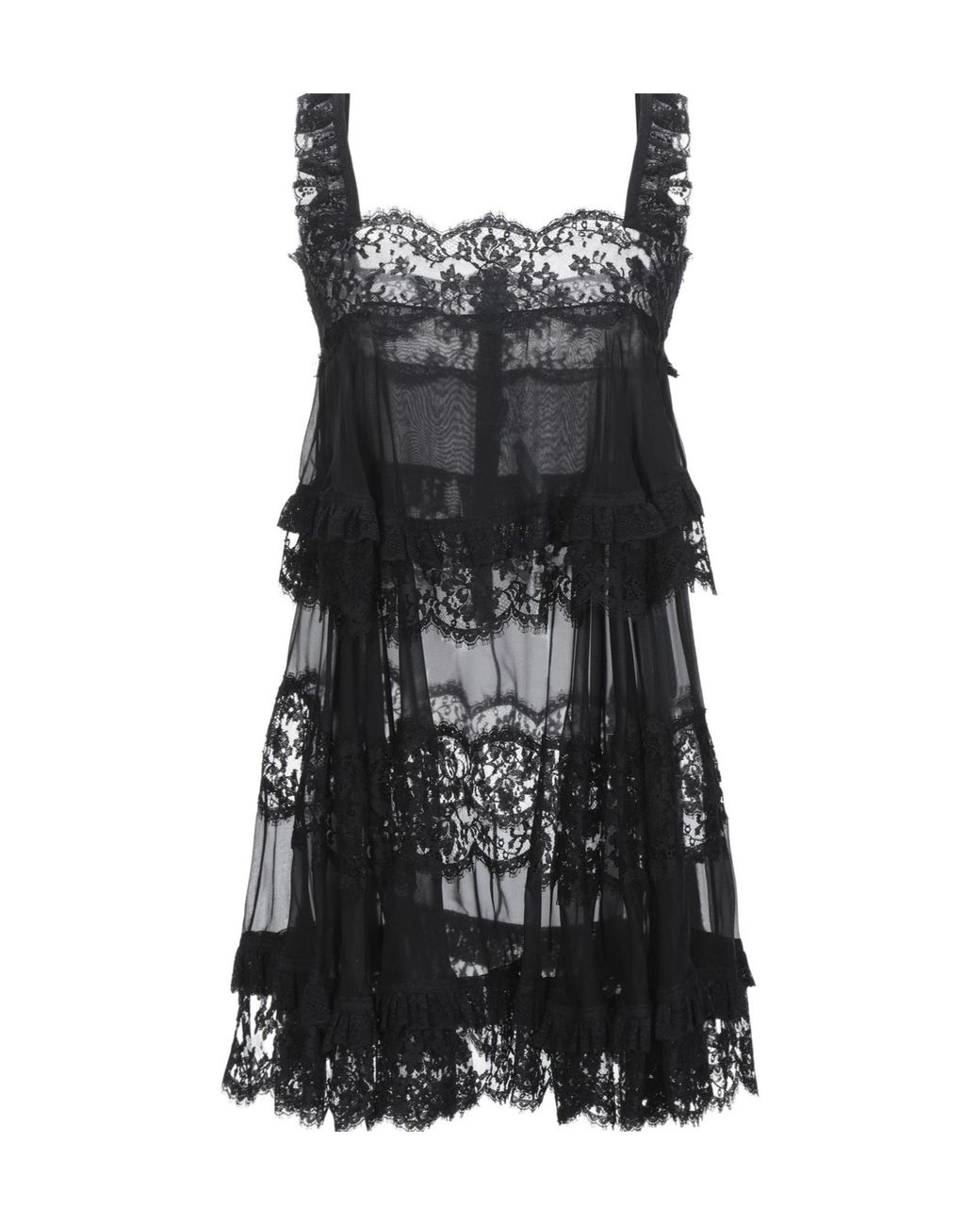 Dolce & Gabbana Black Lace Sleeveless Top