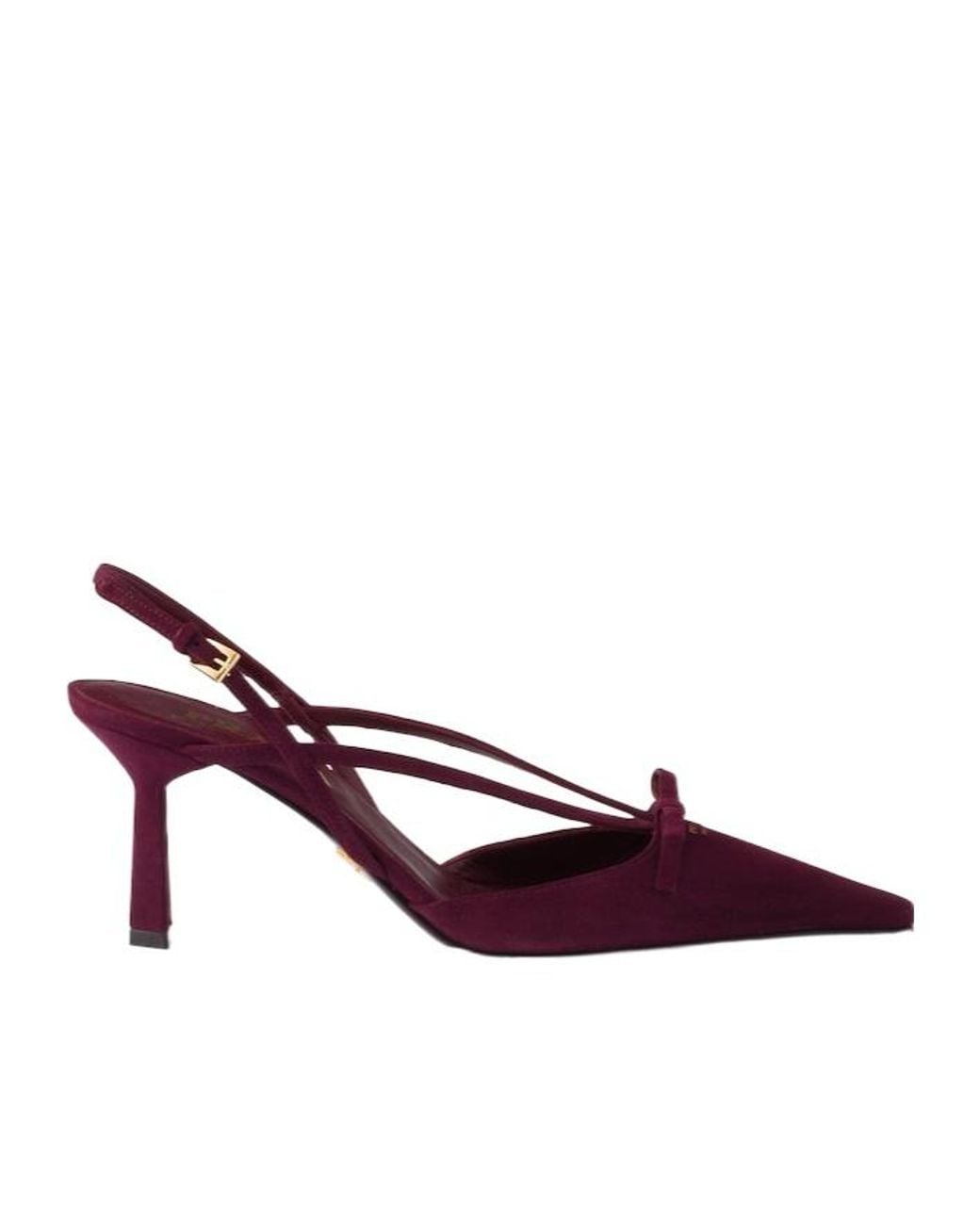 Prada Purple Suede Slingback Pumps