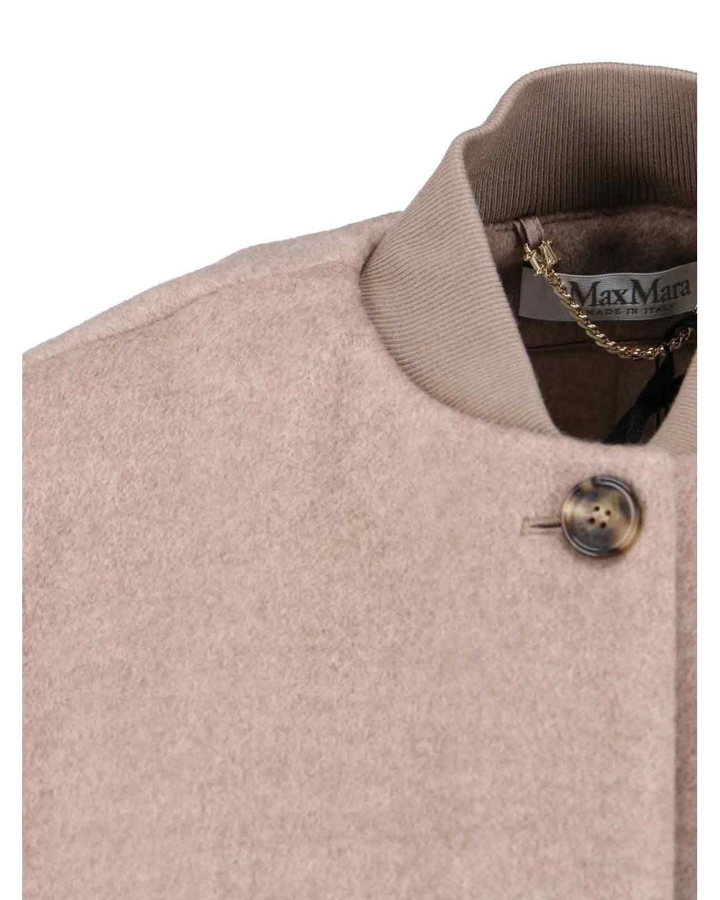 Max Mara Natural Leticia Button-Up Coat