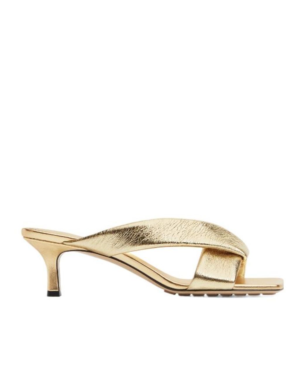 Bottega Veneta Metallic Riva Mules