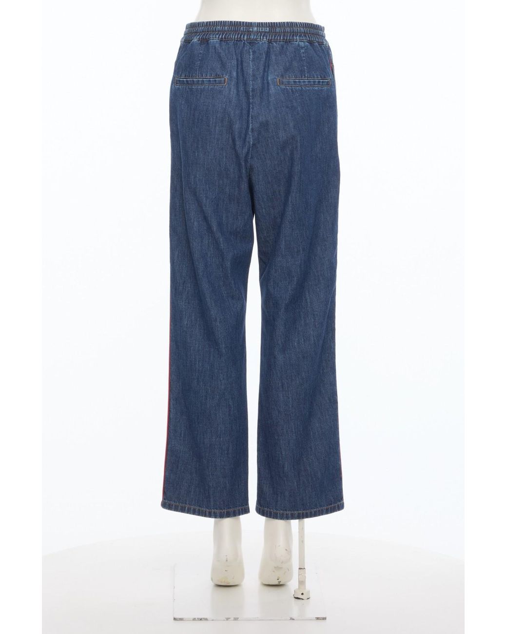 Valentino Blue Drawstring Wide-Leg Jeans