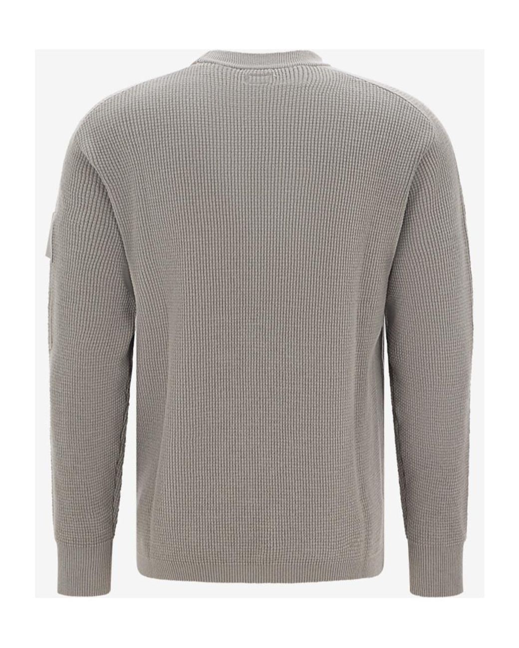 C P Company Gray Merino Wool Blend Round-Neck Jumper for men