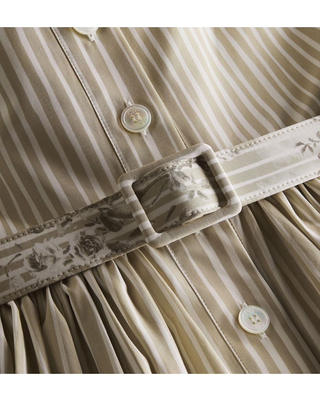 Dior White Iviera Mid-Length Belted Dress