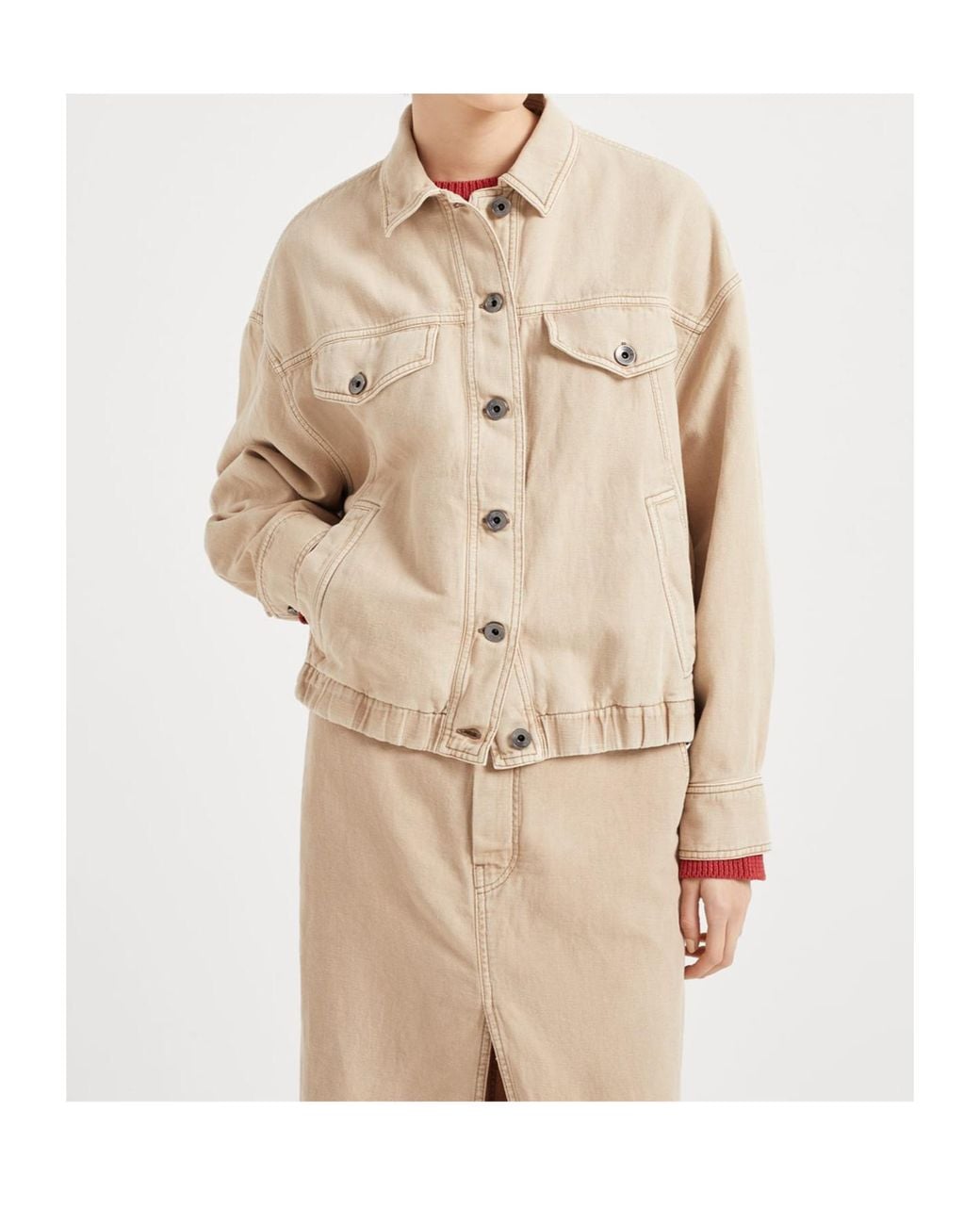 Brunello Cucinelli Natural Monili Jacket