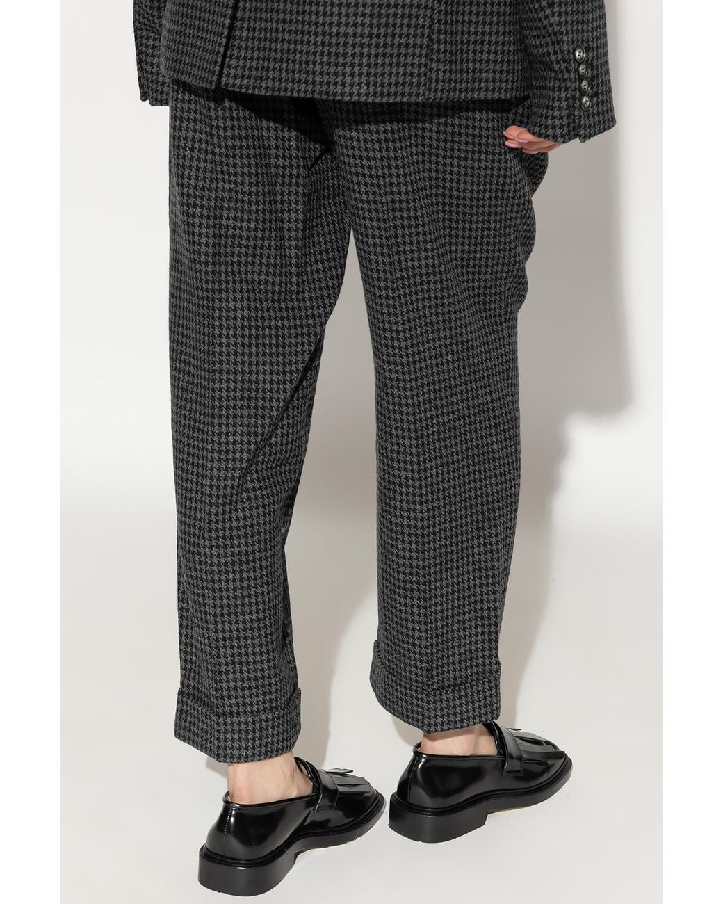 Nanushka Black Biba Checked Trousers