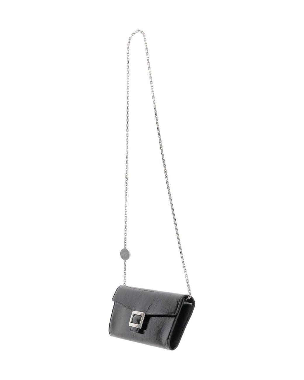 Roger Vivier White Belle Vivier Chain Wallet