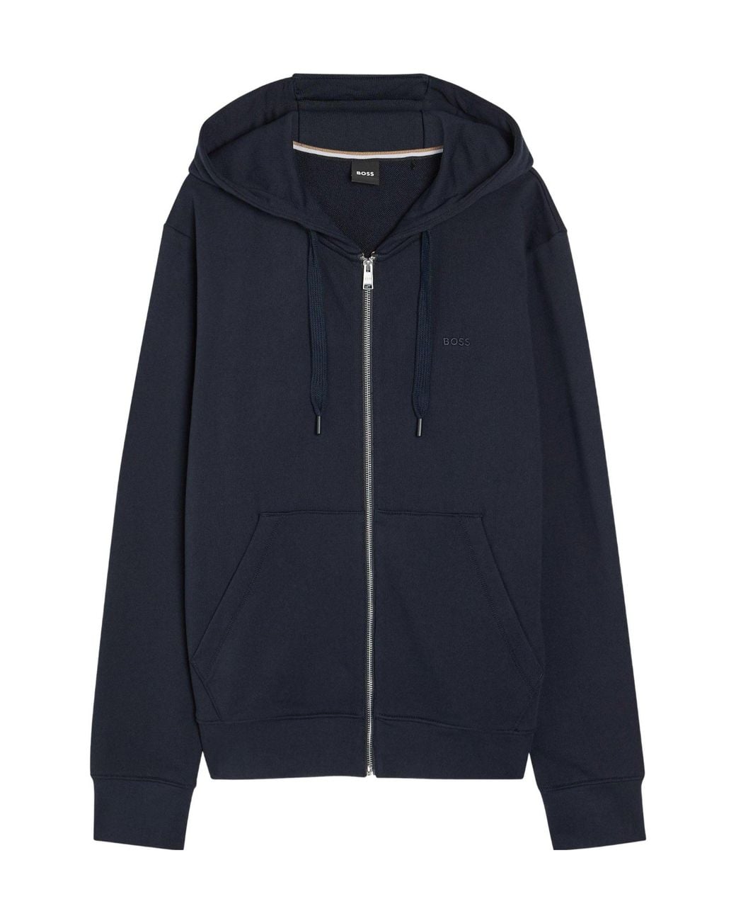 Boss Blue Spence Cotton Zip Hoodie for men