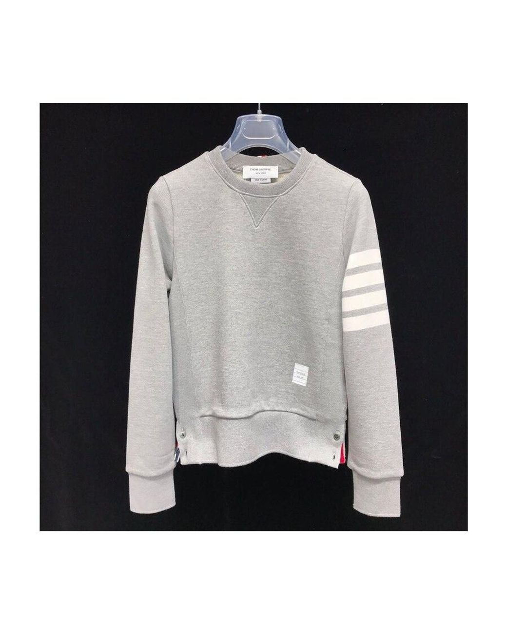 Thom Browne Gray Classic Loopback 4-Bar Sweatshirt