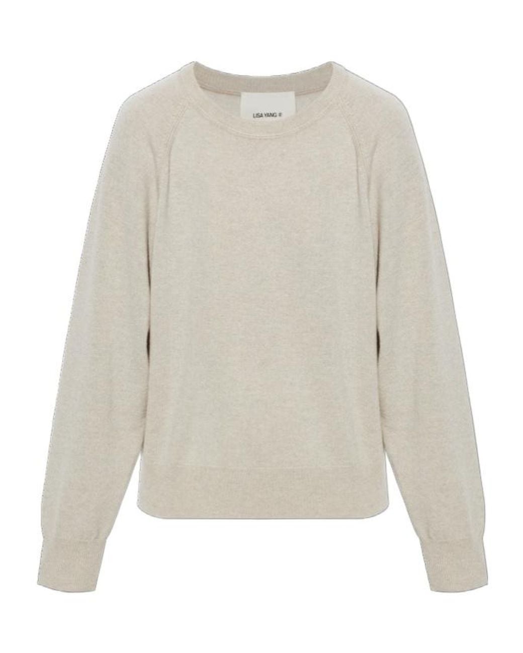 Lisa Yang White Cambie Open-Back Knitted Sweater