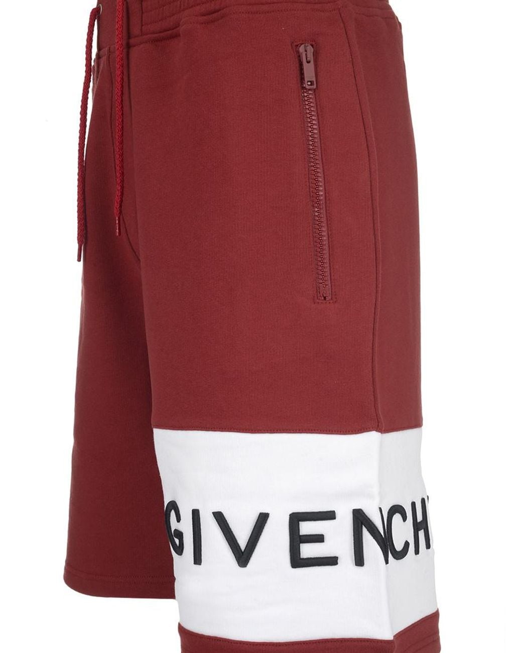 Givenchy Red Logo Sports Shorts for men