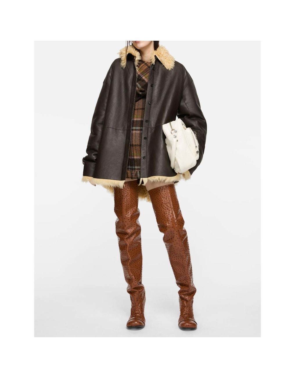 Acne Black Shearling Shirt Jacket