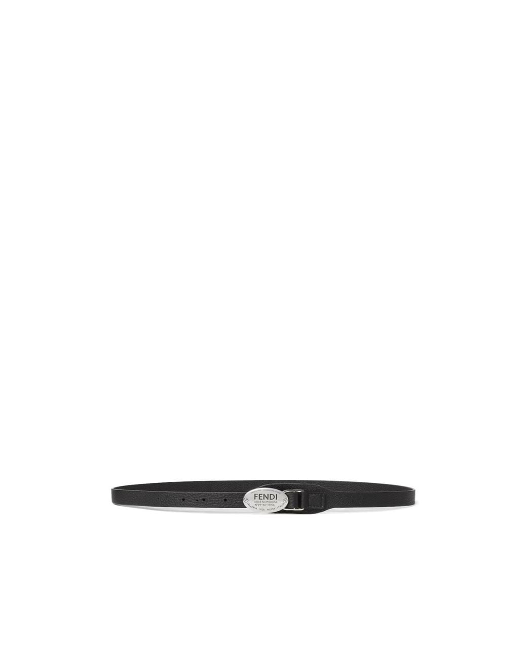Fendi White Selleria Buckle Belt for men