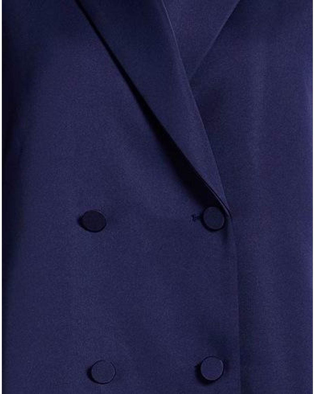 MAX&Co. Blue Double-Breasted Overcoat