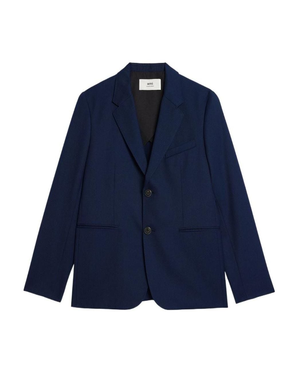 AMI Blue Ami Single-Breasted Tailored Jacket for men
