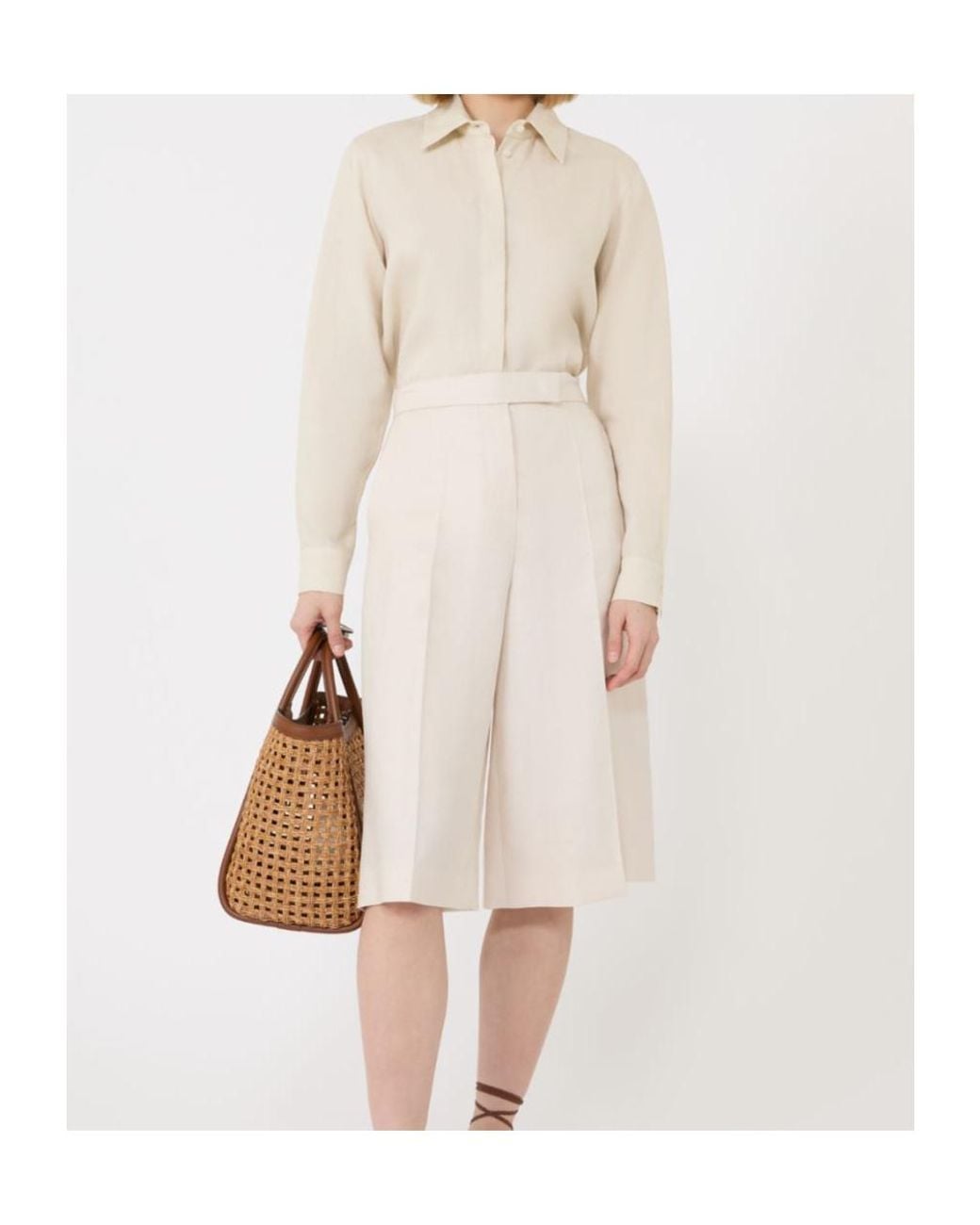 Max Mara Natural Falasco Long-Sleeved Shirt