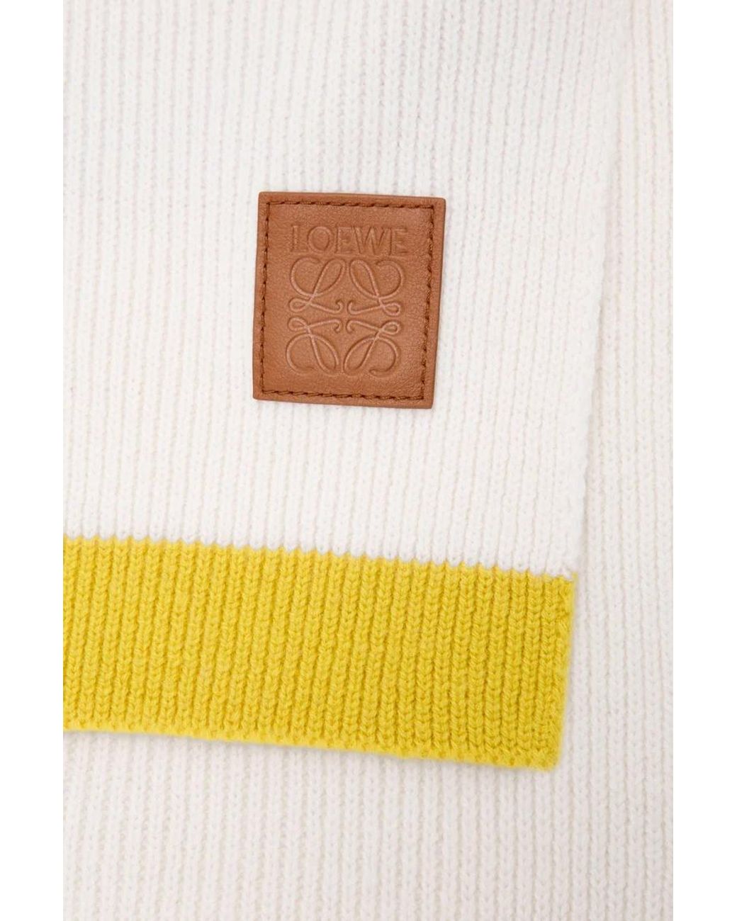 Loewe White Asymmetric Scarf