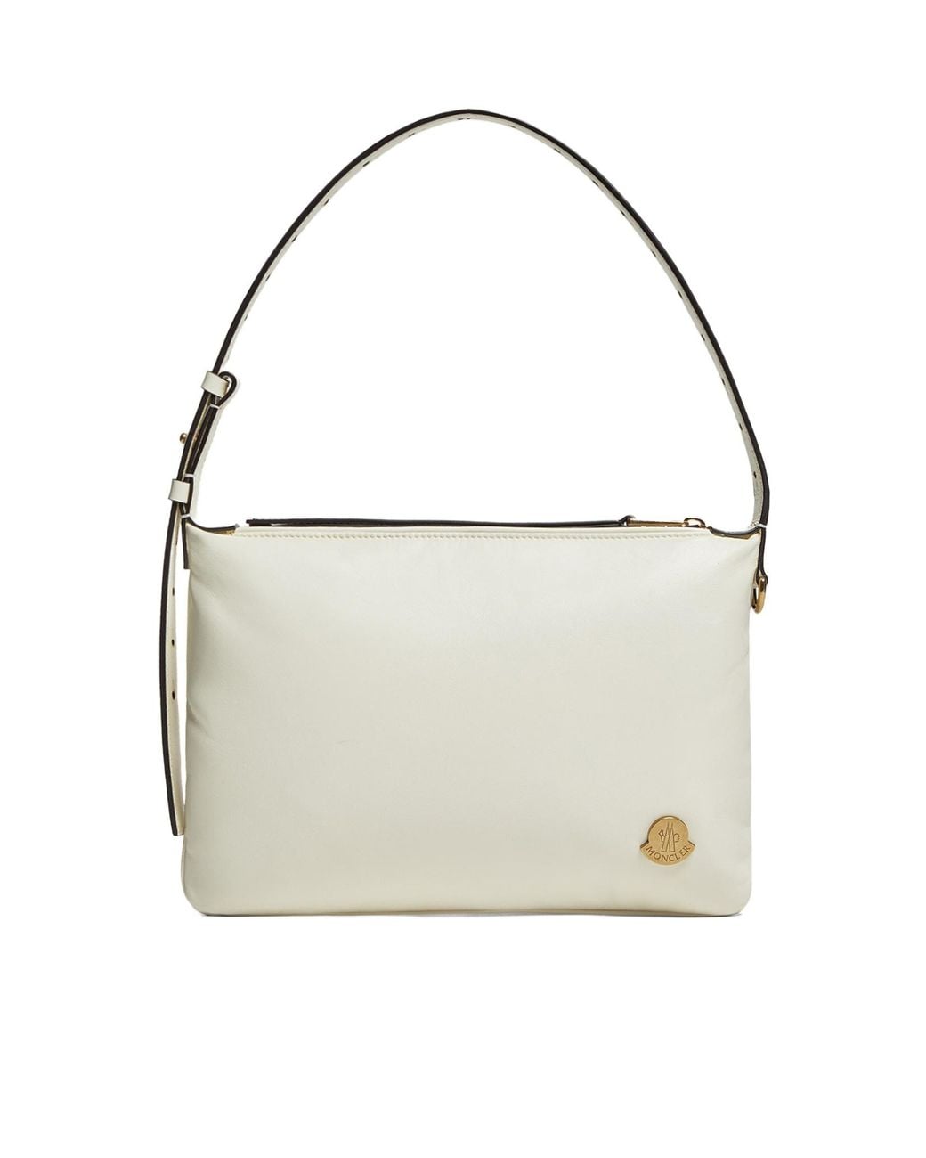 Moncler White Vetta Zip-Up Shoulder Bag