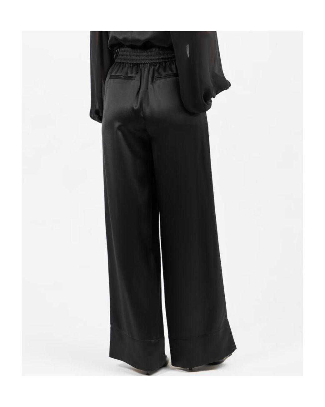 Joseph Black Elastic Waist Trousers