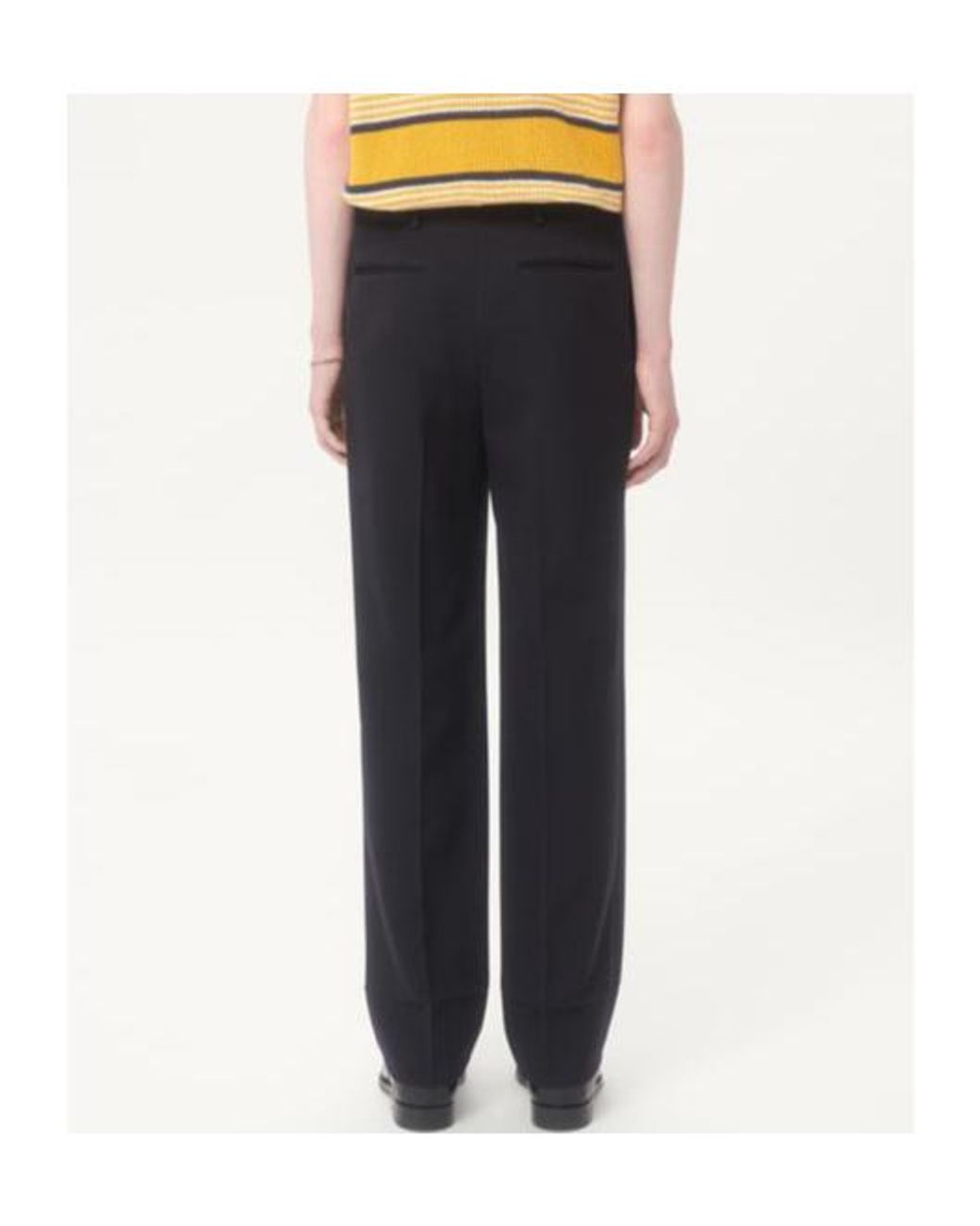 Valentino Blue Pleat Tailored Trousers for men