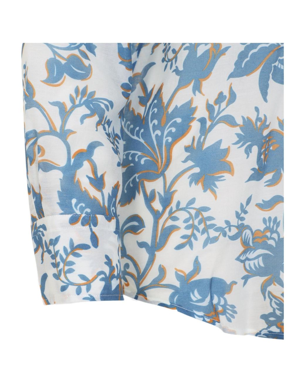 Etro Blue Pattern-Printed Long-Sleeved Shirt