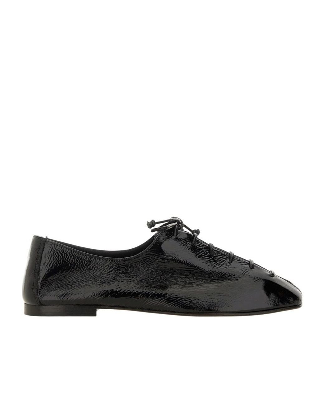 Hereu Black Plegada Lace-Up Shoes