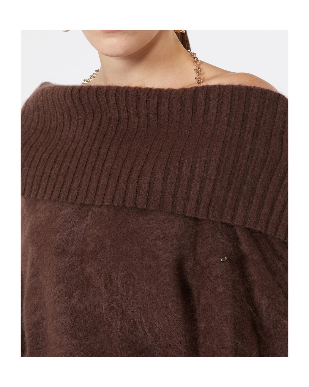 Sportmax Brown Low-Back Wool Sweater