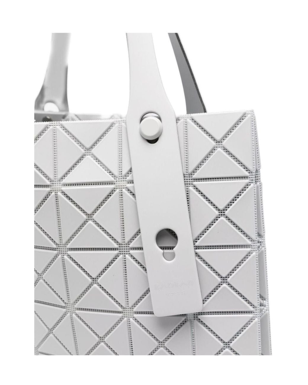 Issey Miyake Gray Prism Plus Geometric Pattern Shopper Bag