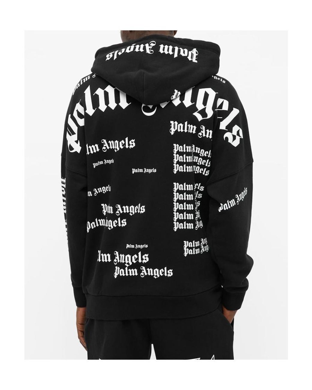 Palm Angels Black Ultra Logo-Print Hoodie for men