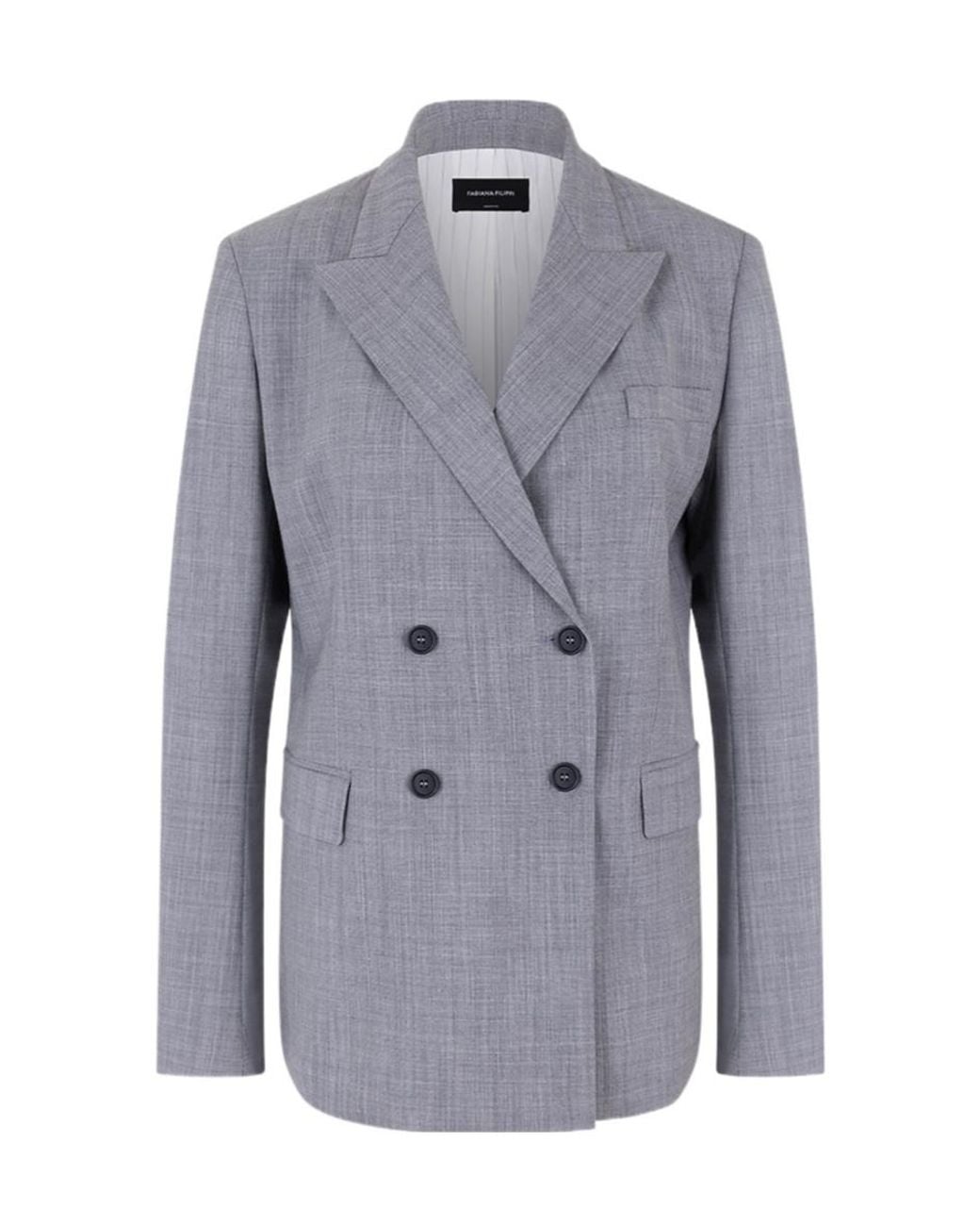 Fabiana Filippi Blue Double Breasted Tailored Blazer