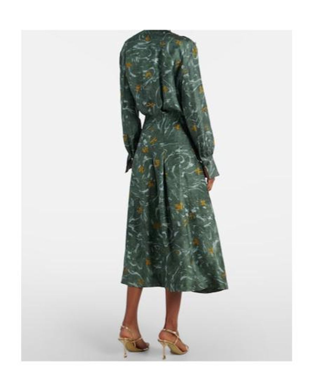 Altuzarra Green Felicia Studded Silk Maxi Dress