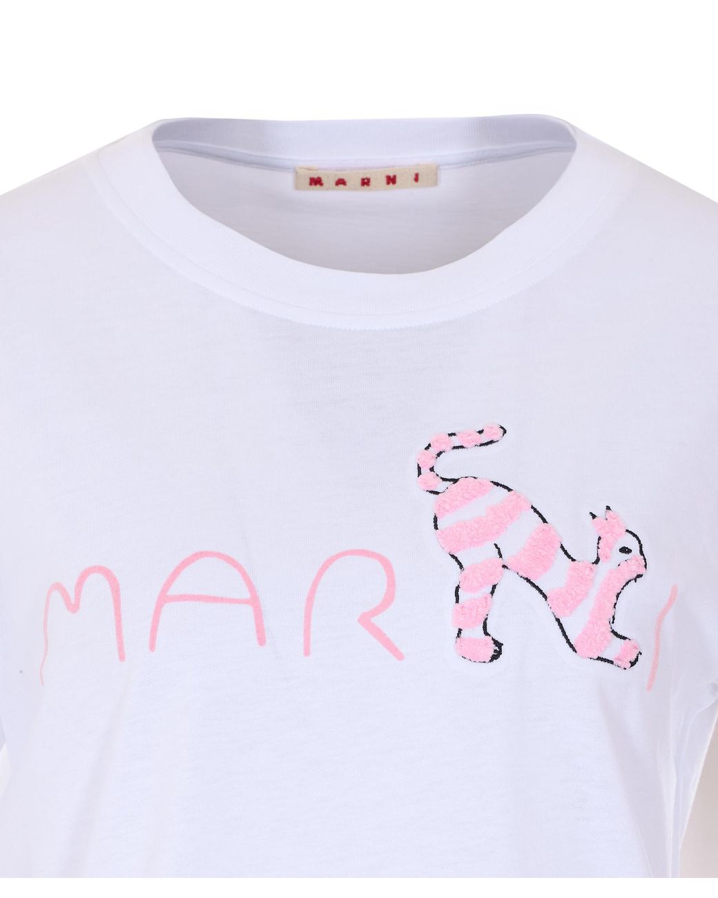 Marni White Animal Alphabet Logo T-Shirt
