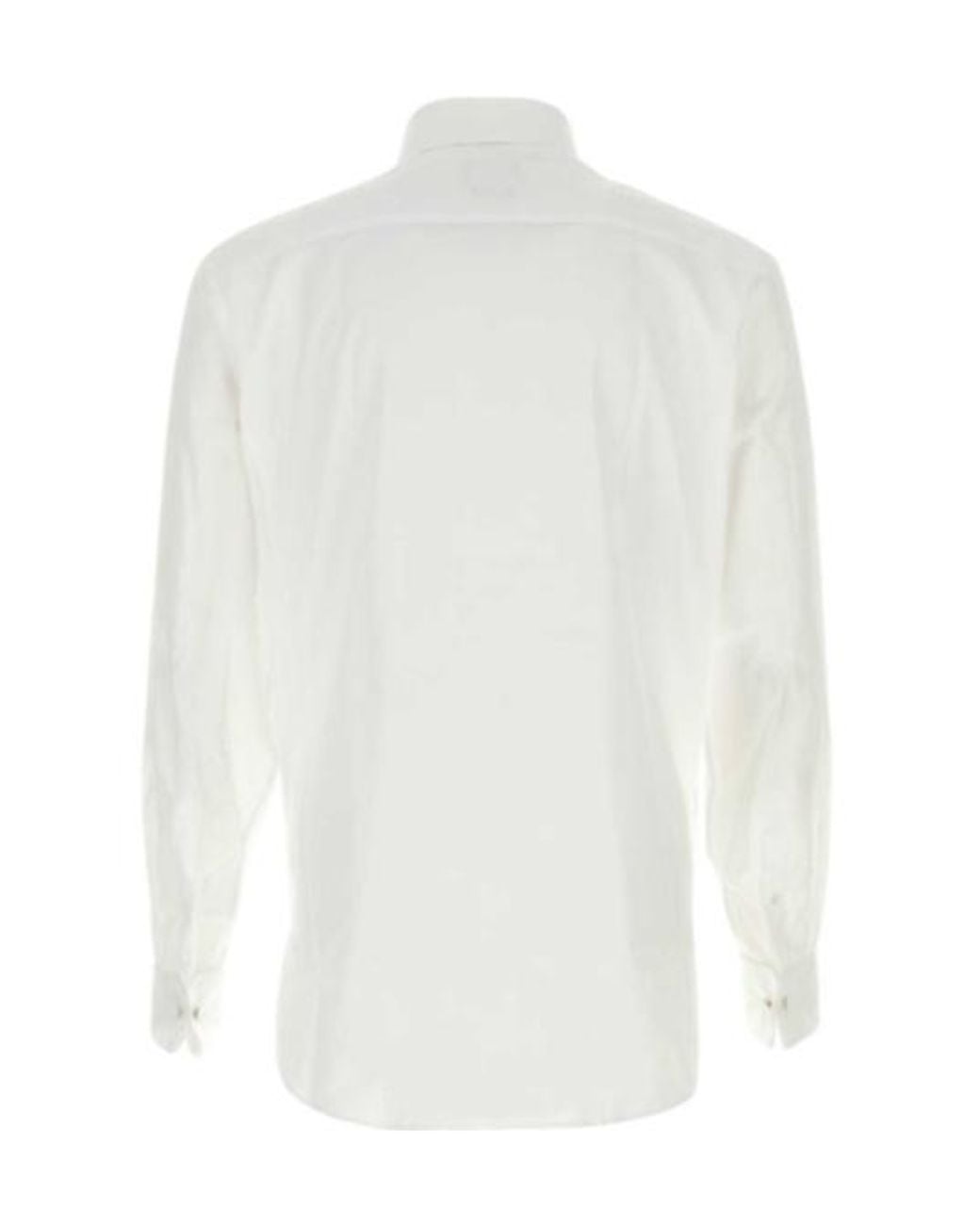 Giorgio Armani White Classic Long-Sleeve Shirt for men