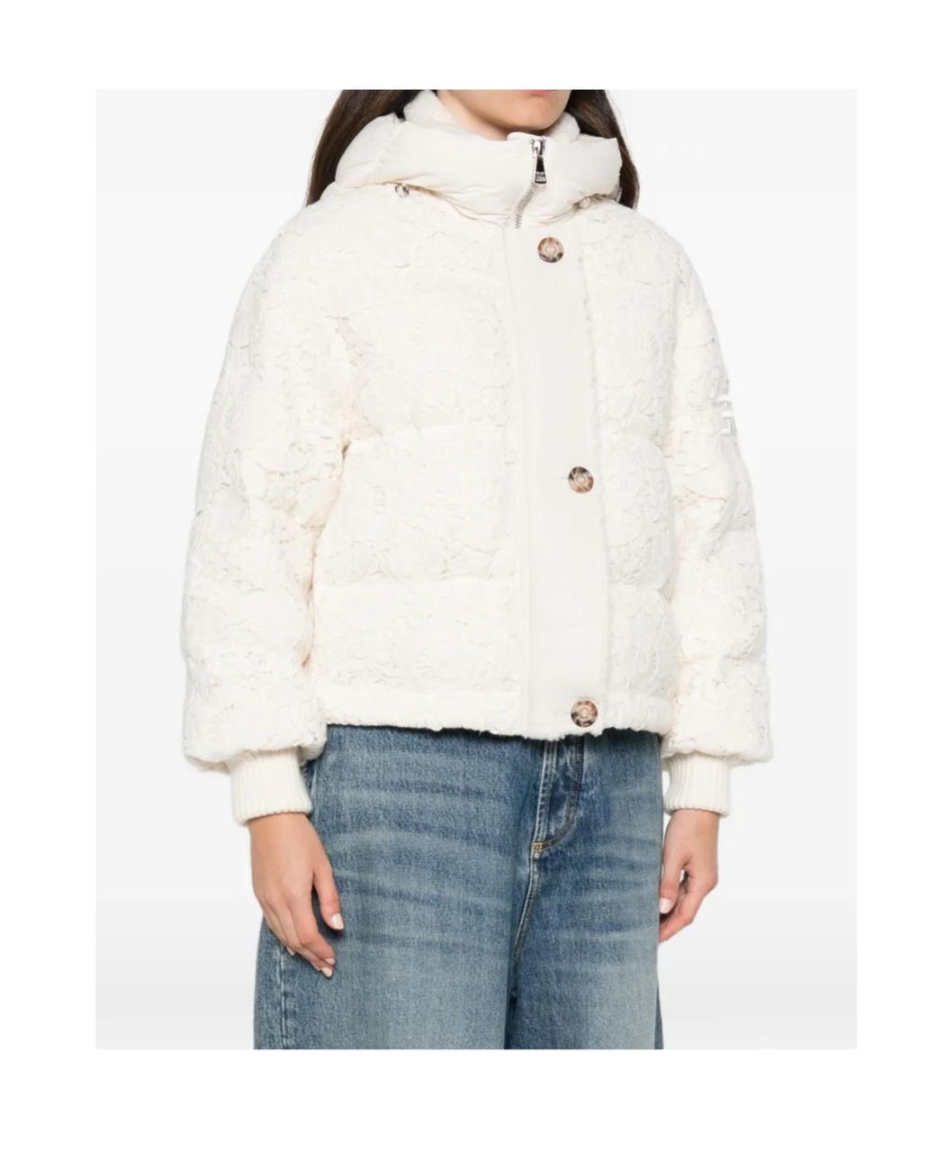 ERMANNO FIRENZE Natural Textured Hooded Jacket