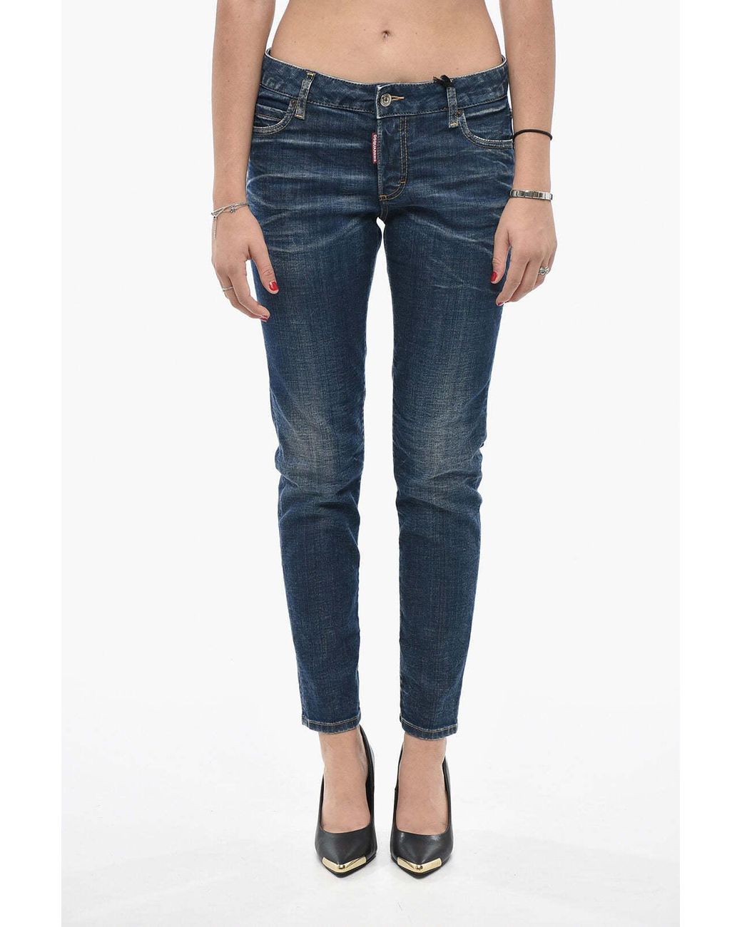 DSquared² Blue Low Rise Skinny Fit Jeans