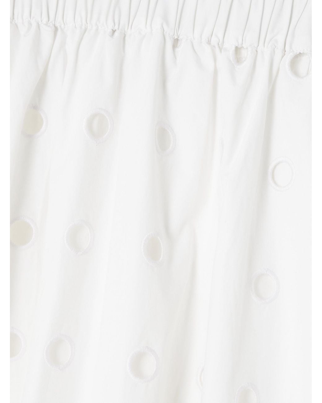 Posse White Peggy Broderie Anglaise Cotton-Poplin Midi Skirt