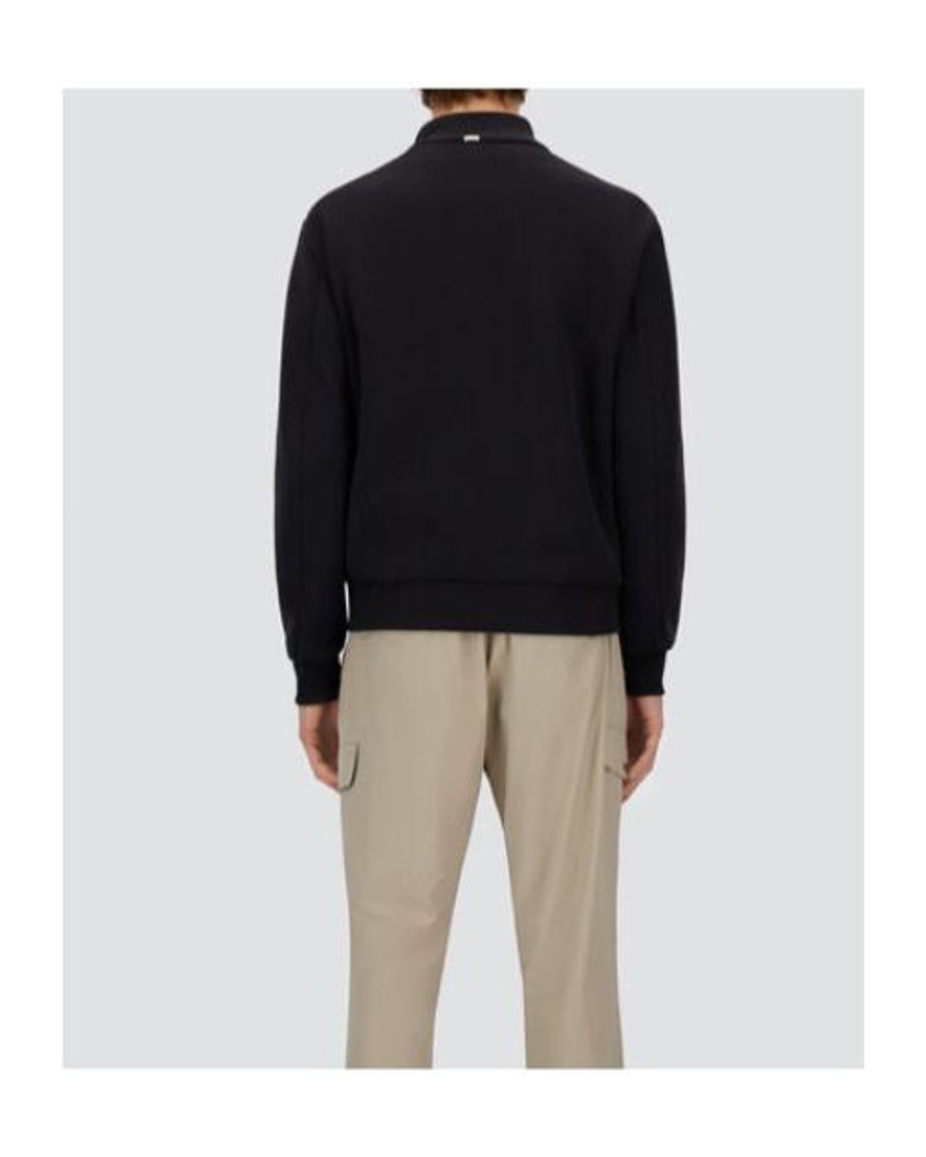 Herno Blue Turtleneck Button-Up Jacket for men