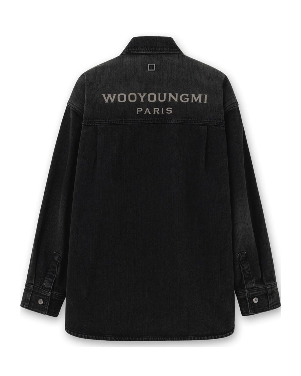 Wooyoungmi Black Logo Patch-Pocket Shirt for men