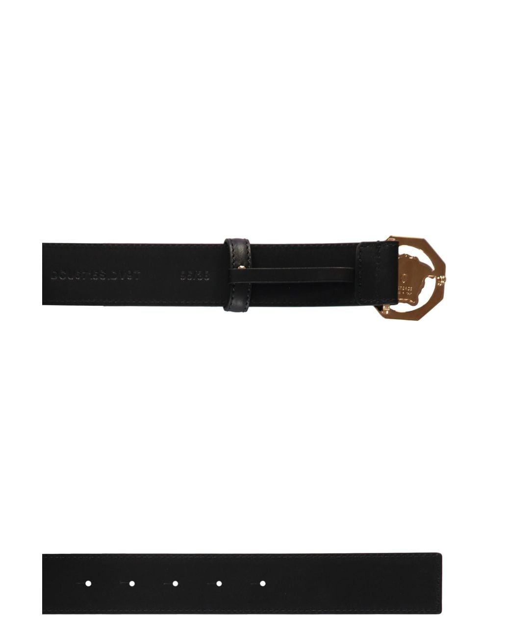 Versace Black Leather Belt for men