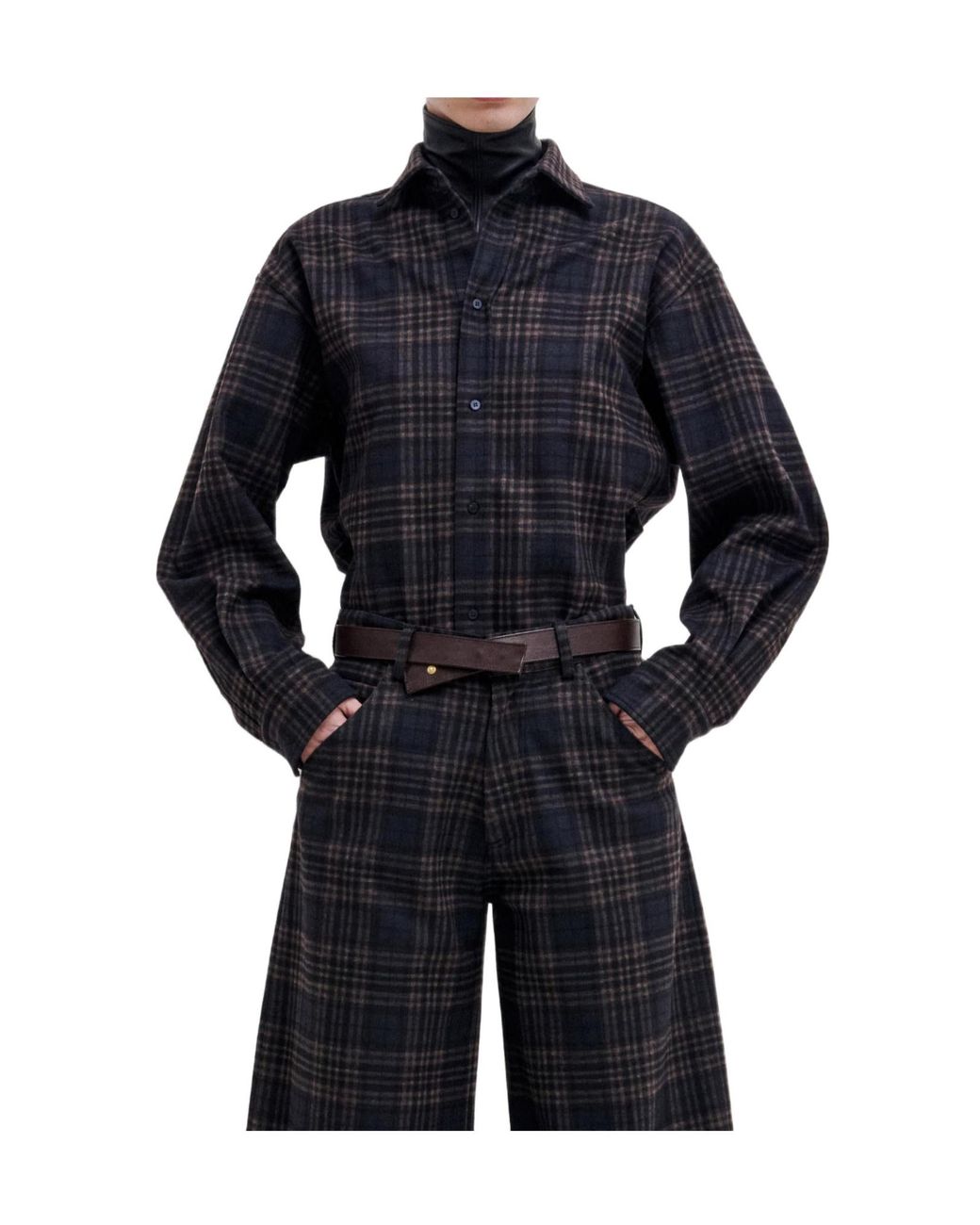 DARKPARK Blue Check Button-Up Shirt