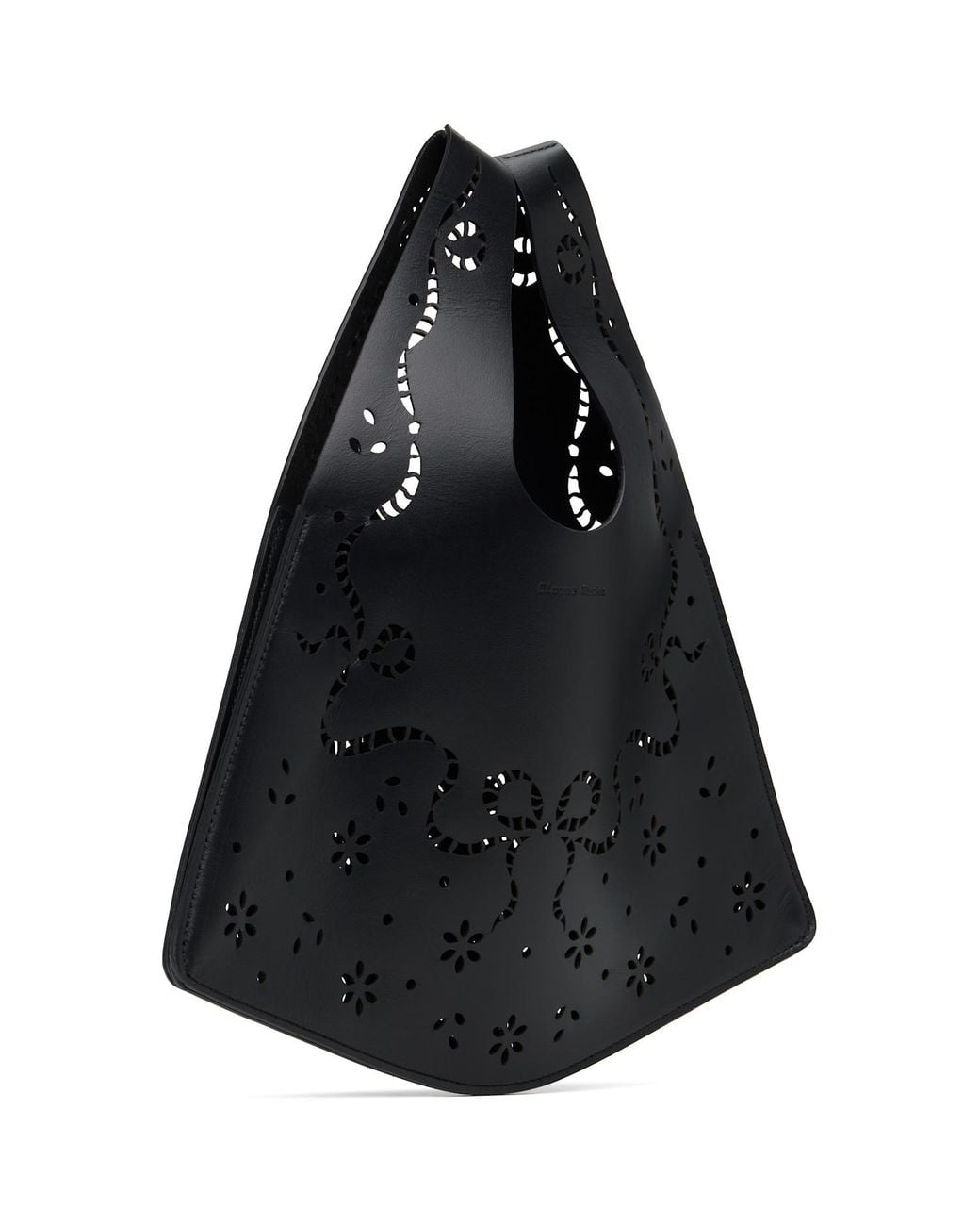 Simone Rocha Black Mini Laser-Cut Tote Bag