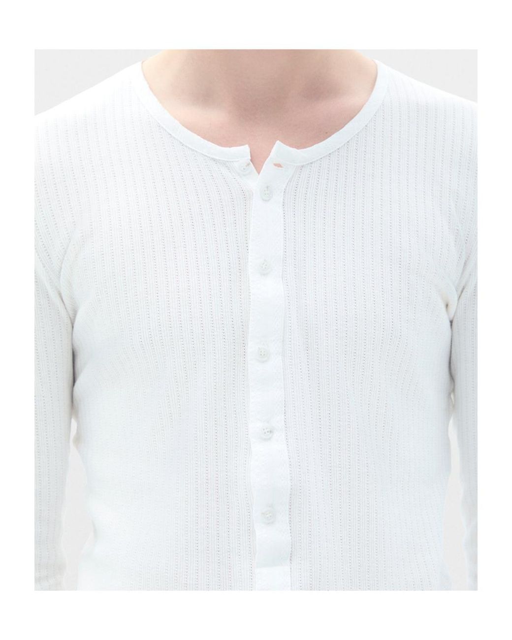 Ann Demeulemeester White Pointelle T-Shirt for men