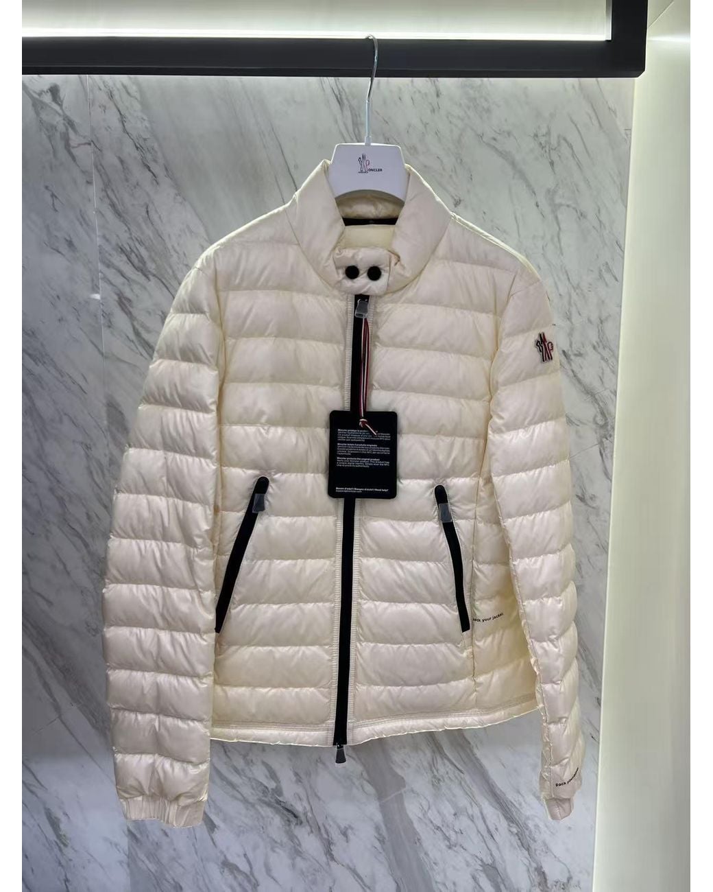 Moncler Natural Grenoble Walibi Packable Short Down Jacket