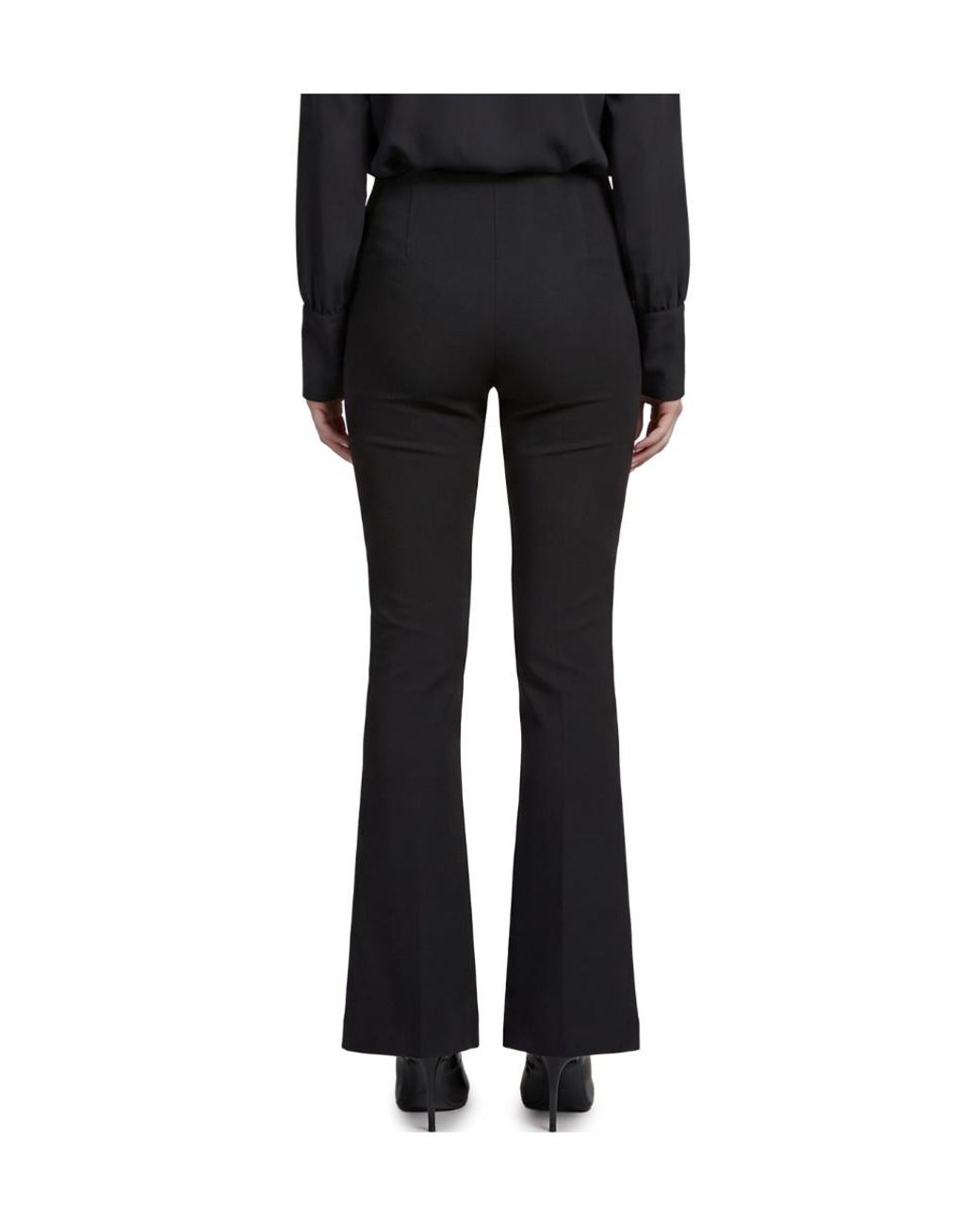 FEDERICA TOSI Black High-Waist Slit Pants