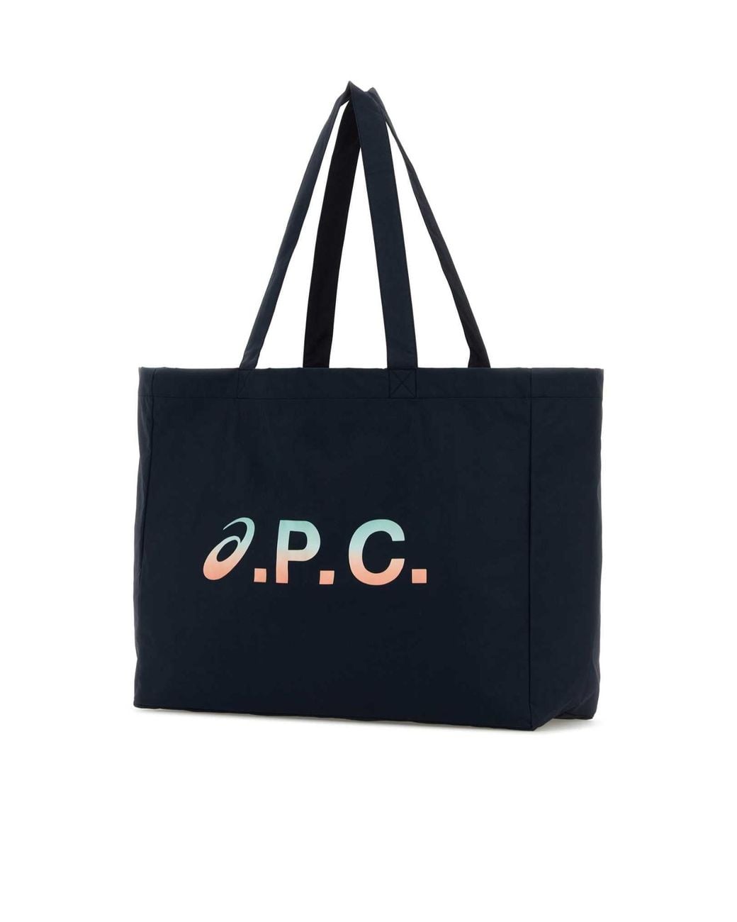 A.P.C. Black Logo-Print Top Handle Bag for men