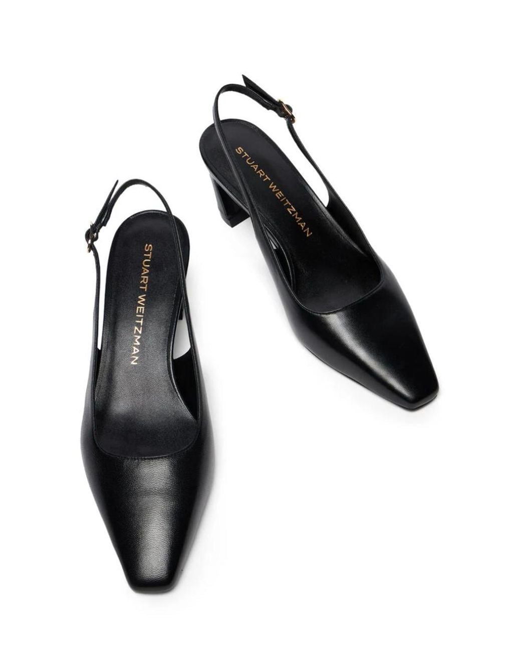 Stuart Weitzman Black Stassi Slingback 50